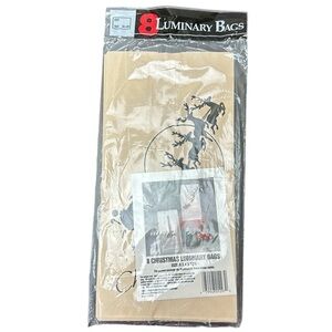 Lindley 8 Christmas Luminary Bags Winter Santa Sleigh & Reindeer Merry Christmas